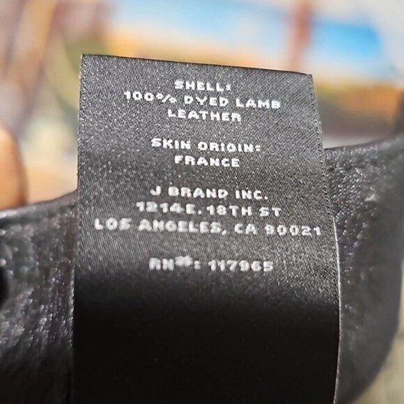 J Brand Lamb Leather Zippered Ankle Pants Size 29 - Picture 8 of 9